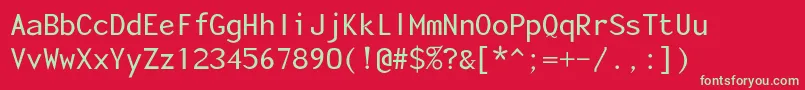 Enola Font – Green Fonts on Red Background