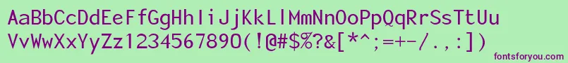 Enola Font – Purple Fonts on Green Background