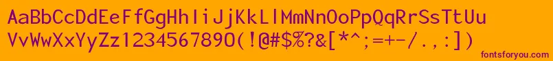 Enola Font – Purple Fonts on Orange Background