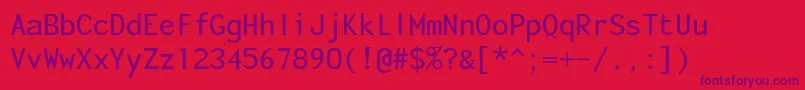 Enola Font – Purple Fonts on Red Background