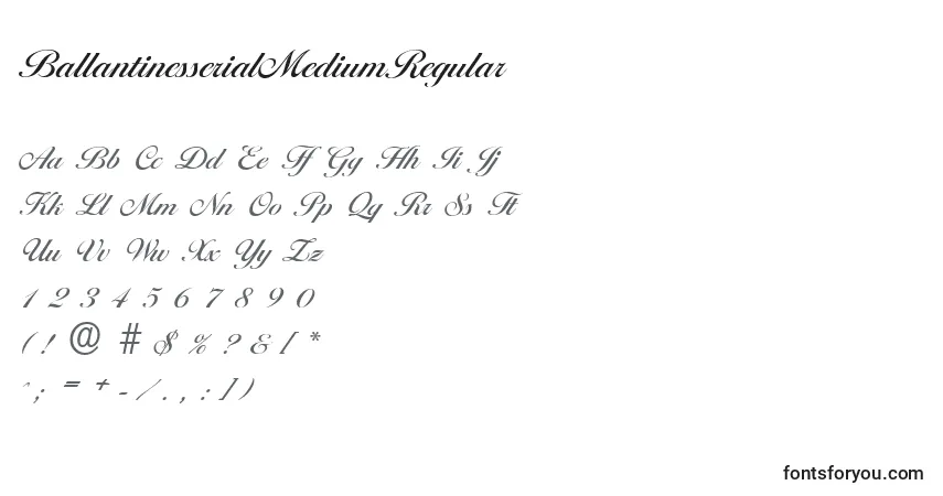 BallantinesserialMediumRegular Font – alphabet, numbers, special characters