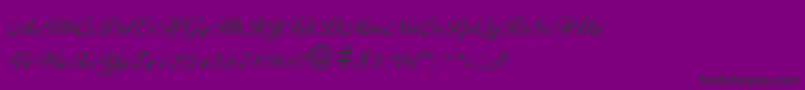 BallantinesserialMediumRegular-Schriftart – Schwarze Schriften auf violettem Hintergrund