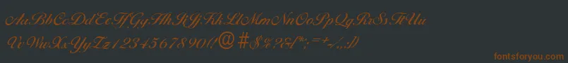 Czcionka BallantinesserialMediumRegular – brązowe czcionki na czarnym tle
