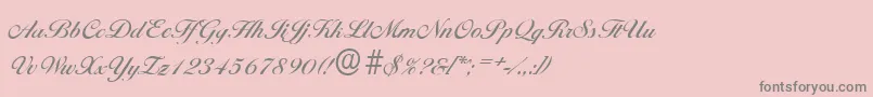 BallantinesserialMediumRegular Font – Gray Fonts on Pink Background