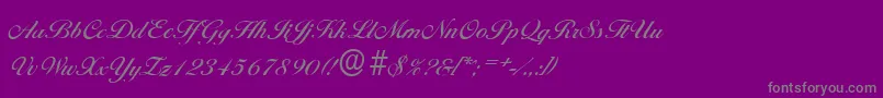 BallantinesserialMediumRegular Font – Gray Fonts on Purple Background