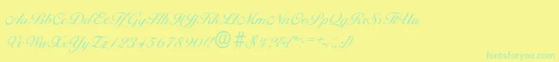 Шрифт BallantinesserialMediumRegular – зелёные шрифты на жёлтом фоне