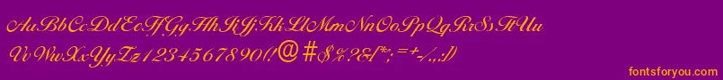 Шрифт BallantinesserialMediumRegular – оранжевые шрифты на фиолетовом фоне