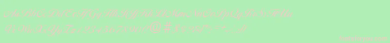 BallantinesserialMediumRegular Font – Pink Fonts on Green Background