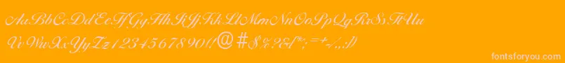 フォントBallantinesserialMediumRegular – オレンジの背景にピンクのフォント