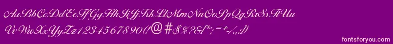 Czcionka BallantinesserialMediumRegular – różowe czcionki na fioletowym tle
