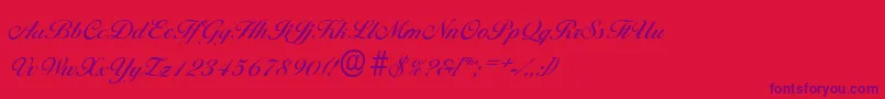 Шрифт BallantinesserialMediumRegular – фиолетовые шрифты на красном фоне