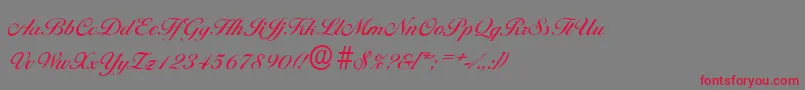 BallantinesserialMediumRegular Font – Red Fonts on Gray Background
