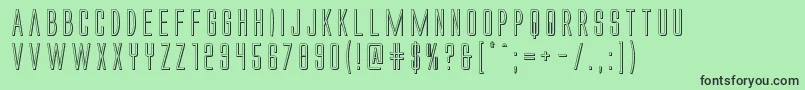 Alienleague3D-fontti – mustat fontit vihreällä taustalla