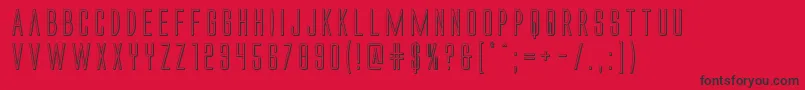 Fonte Alienleague3D – fontes pretas em um fundo vermelho