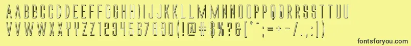 Alienleague3D Font – Black Fonts on Yellow Background