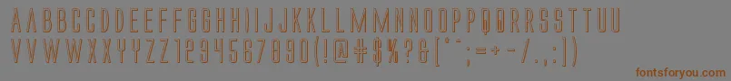Alienleague3D-Schriftart – Braune Schriften auf grauem Hintergrund