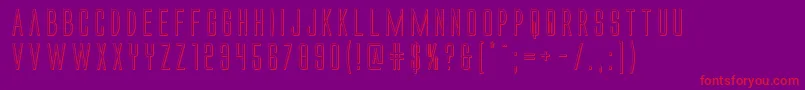フォントAlienleague3D – 紫の背景に赤い文字