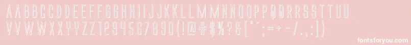 Alienleague3D-Schriftart – Weiße Schriften auf rosa Hintergrund
