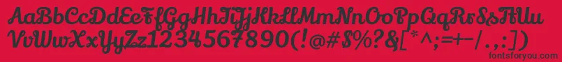 LilyscriptoneRegular Font – Black Fonts on Red Background