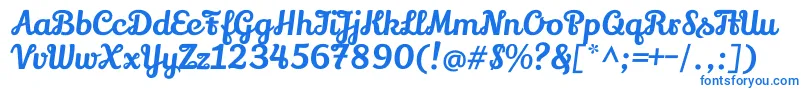 フォントLilyscriptoneRegular – 白い背景に青い文字