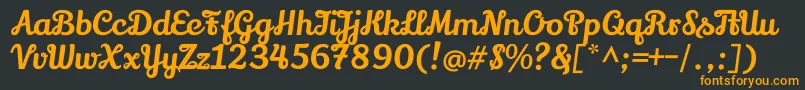 Шрифт LilyscriptoneRegular – оранжевые шрифты на чёрном фоне
