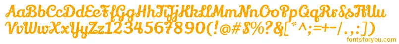 Шрифт LilyscriptoneRegular – оранжевые шрифты на белом фоне