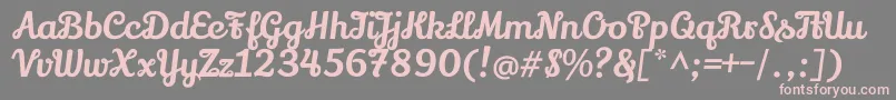 LilyscriptoneRegular Font – Pink Fonts on Gray Background