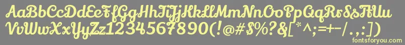 LilyscriptoneRegular Font – Yellow Fonts on Gray Background