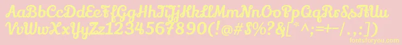 LilyscriptoneRegular Font – Yellow Fonts on Pink Background