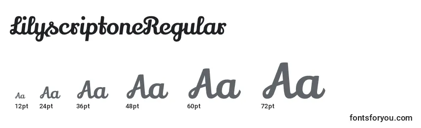 LilyscriptoneRegular Font Sizes