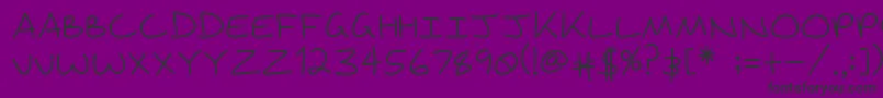 Wagnasty Font – Black Fonts on Purple Background