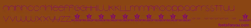 NgardenTrial Font – Purple Fonts on Brown Background