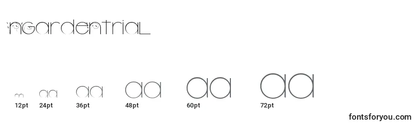 NgardenTrial Font Sizes