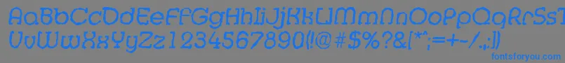 MexicorandomItalic Font – Blue Fonts on Gray Background