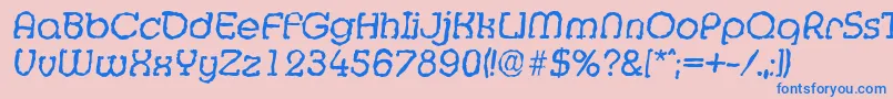 MexicorandomItalic Font – Blue Fonts on Pink Background
