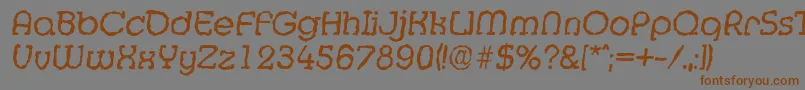 MexicorandomItalic Font – Brown Fonts on Gray Background