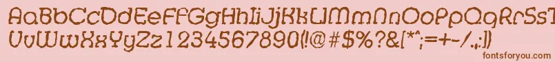 MexicorandomItalic Font – Brown Fonts on Pink Background