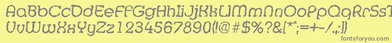Шрифт MexicorandomItalic – серые шрифты на жёлтом фоне