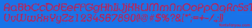 MexicorandomItalicフォントについての詳細 フォントMexicorandomItalic – 赤い文字の青い背景