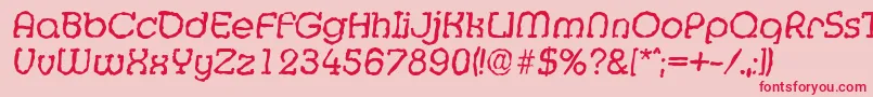 Police MexicorandomItalic – polices rouges sur fond rose