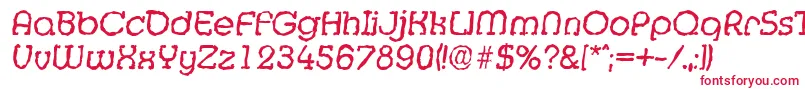 Czcionka MexicorandomItalic – czerwone czcionki