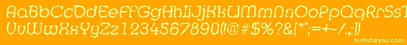 More about MexicorandomItalic Font MexicorandomItalic Font – Yellow Fonts on Orange Background
