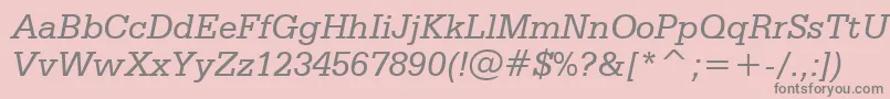 SerifaItalicBt Font – Gray Fonts on Pink Background