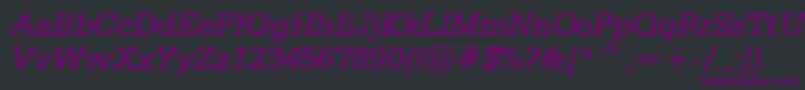 SerifaItalicBt Font – Purple Fonts on Black Background