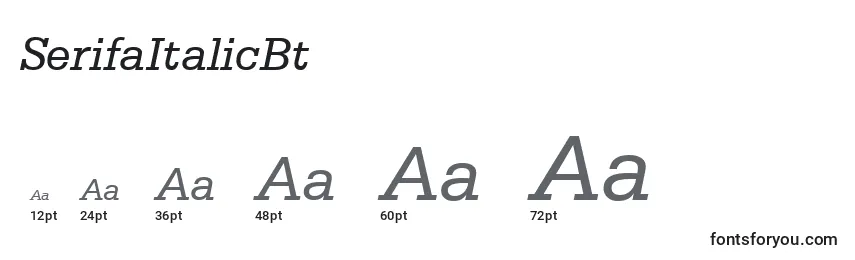 SerifaItalicBt Font Sizes