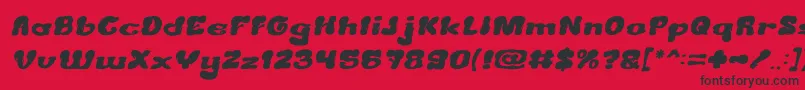 CreamyButterItalic-Schriftart – Schwarze Schriften auf rotem Hintergrund