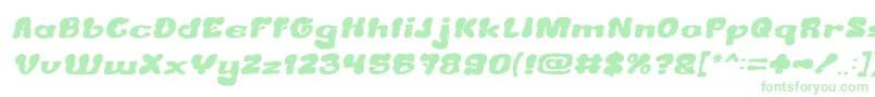 CreamyButterItalic-fontti – vihreät fontit valkoisella taustalla