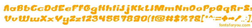 Czcionka CreamyButterItalic – pomarańczowe czcionki na białym tle