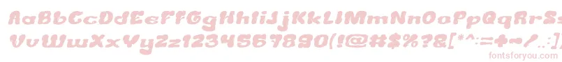 フォントCreamyButterItalic – ピンクのフォント