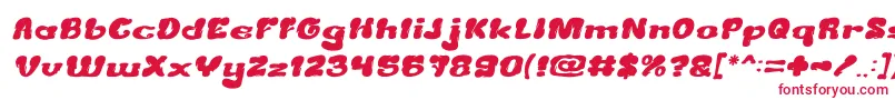 フォントCreamyButterItalic – 白い背景に赤い文字